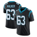 C.Panthers #63 Rasheed Walker Player Black Vapor Untouchable Limited Game Edoa Stitched Jerseys (2)