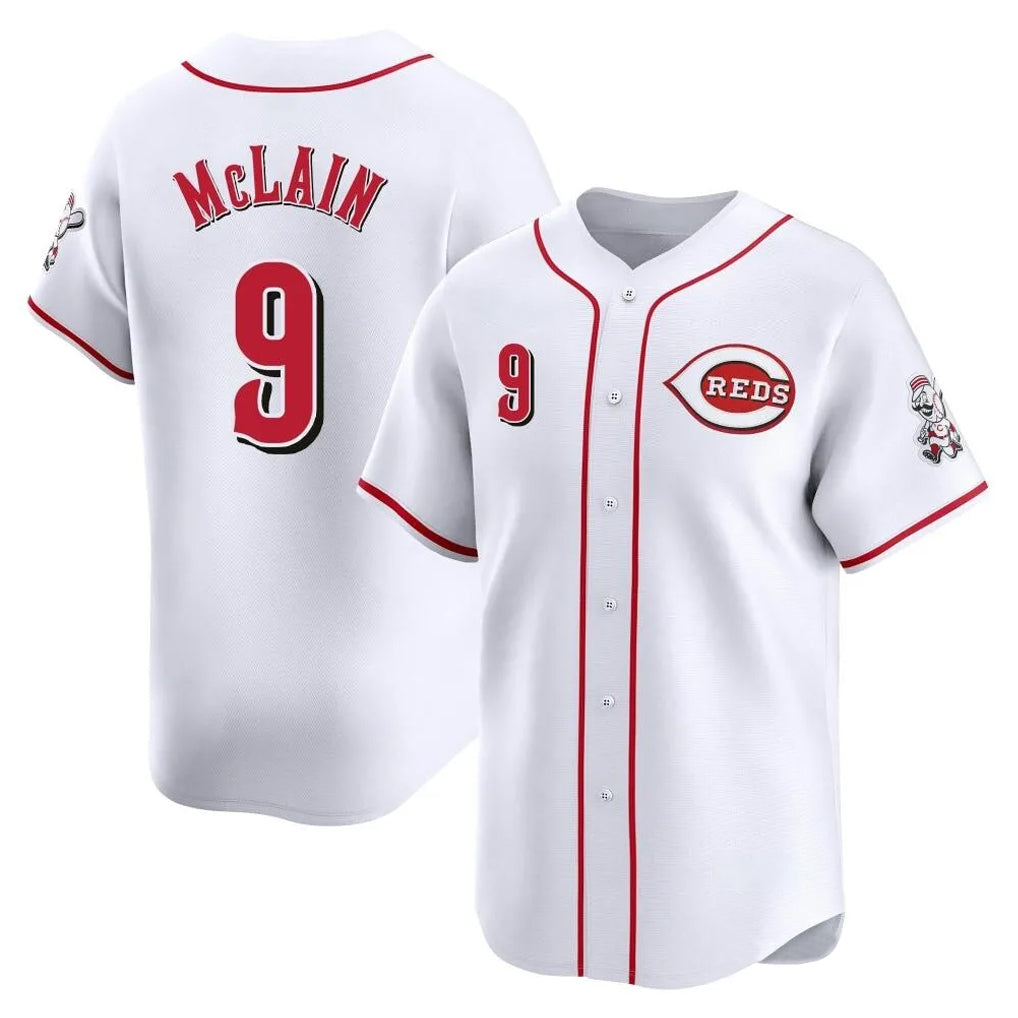 C.Reds #9 Matt McLain Player White Home Limited Edoa Stitched Jerseys