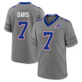 B.Bills #7 Ray Davis Player Gray Nickel City Home Game Edoa Stitched Jerseys