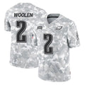P.Eagles #2 Riq Woolen Player Arctic Camo Salute to Service Limited Game Edoa Stitched Jerseys