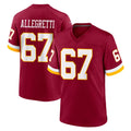 W.Commanders #67 Nick Allegretti Player Burgundy Game Home Edoa Stitched Jerseys