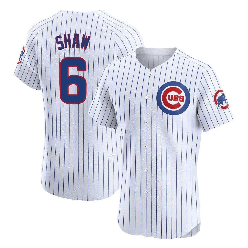 C.Cubs #6 Matt Shaw Player White Limited Elite Home Game Edoa Stitched Jerseys