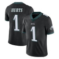 P.Eagles #1 Jalen Hurts Player Black Limited Vapor Untouchable Home Game Edoa Stitched Jerseys