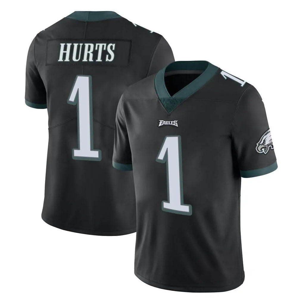 P.Eagles #1 Jalen Hurts Player Black Limited Vapor Untouchable Home Game Edoa Stitched Jerseys