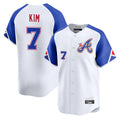 A.Braves #7 Ha-Seong Kim Player White City Connect Limited Home Game Edoa Stitched Jerseys