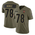 C.Bengals #78 Anthony Munoz Player Olive Salute to Service Limited Home Game Edoa Stitched Jerseys