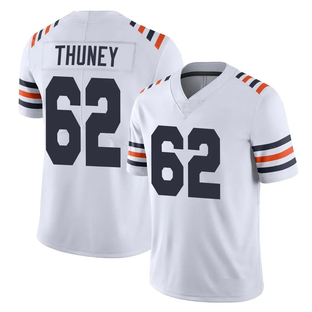 C.Bears #62 Joe Thuney Player White Classic Vapor Limited Home Game Edoa Stitched Jerseys