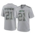 NY.Jets #21 Brandon Stephens Player Gray Limited Atmosphere Fashion Home Game Edoa Stitched Jerseys