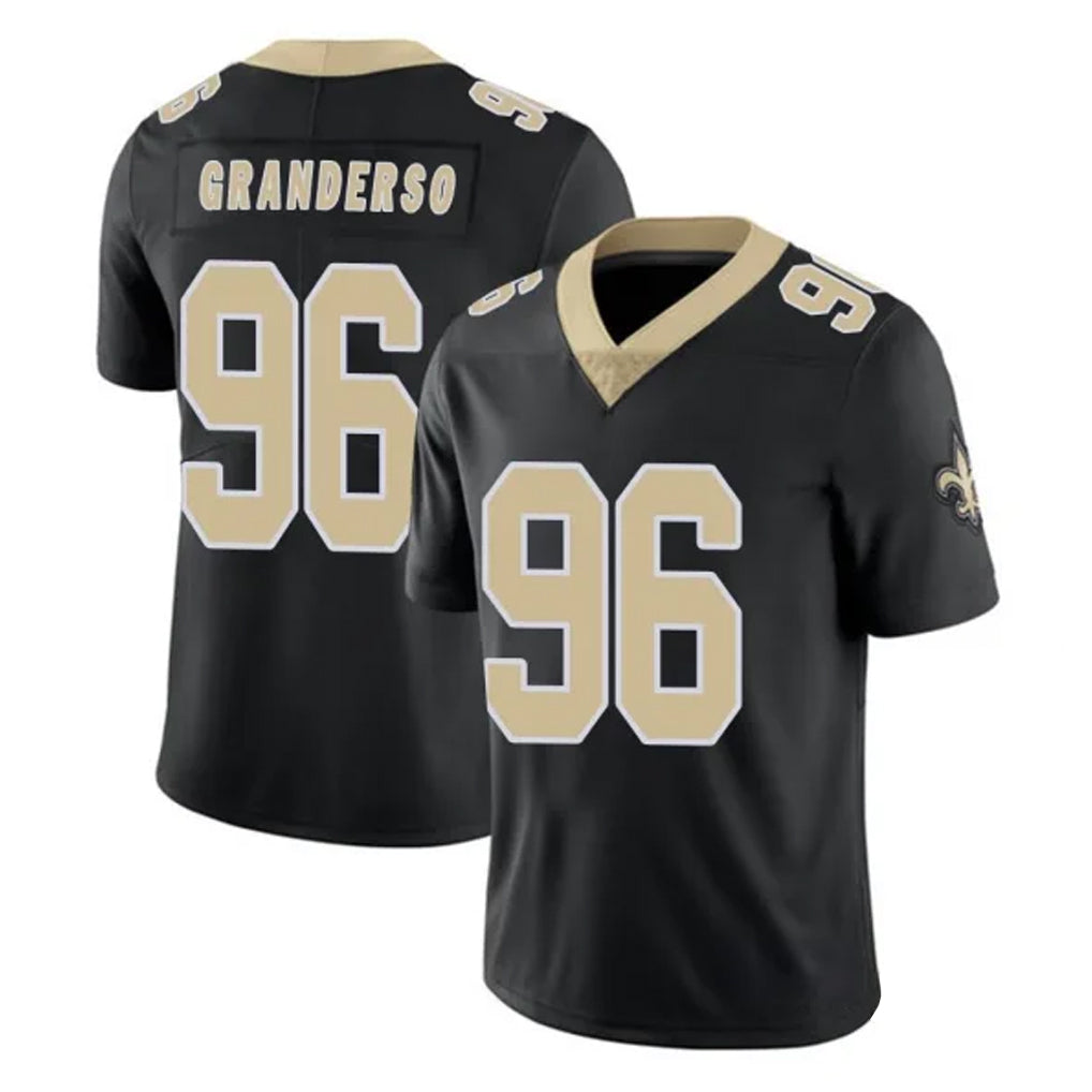 NO.Saints #96 Carl Granderson Player Black Limited Vapor Untouchable Home Game Edoa Stitched Jerseys