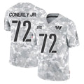 W.Commanders #72 Josh Conerly Jr. Player Arctic Camo Limited Salute To Service Home Game Edoa Stitched Jerseys