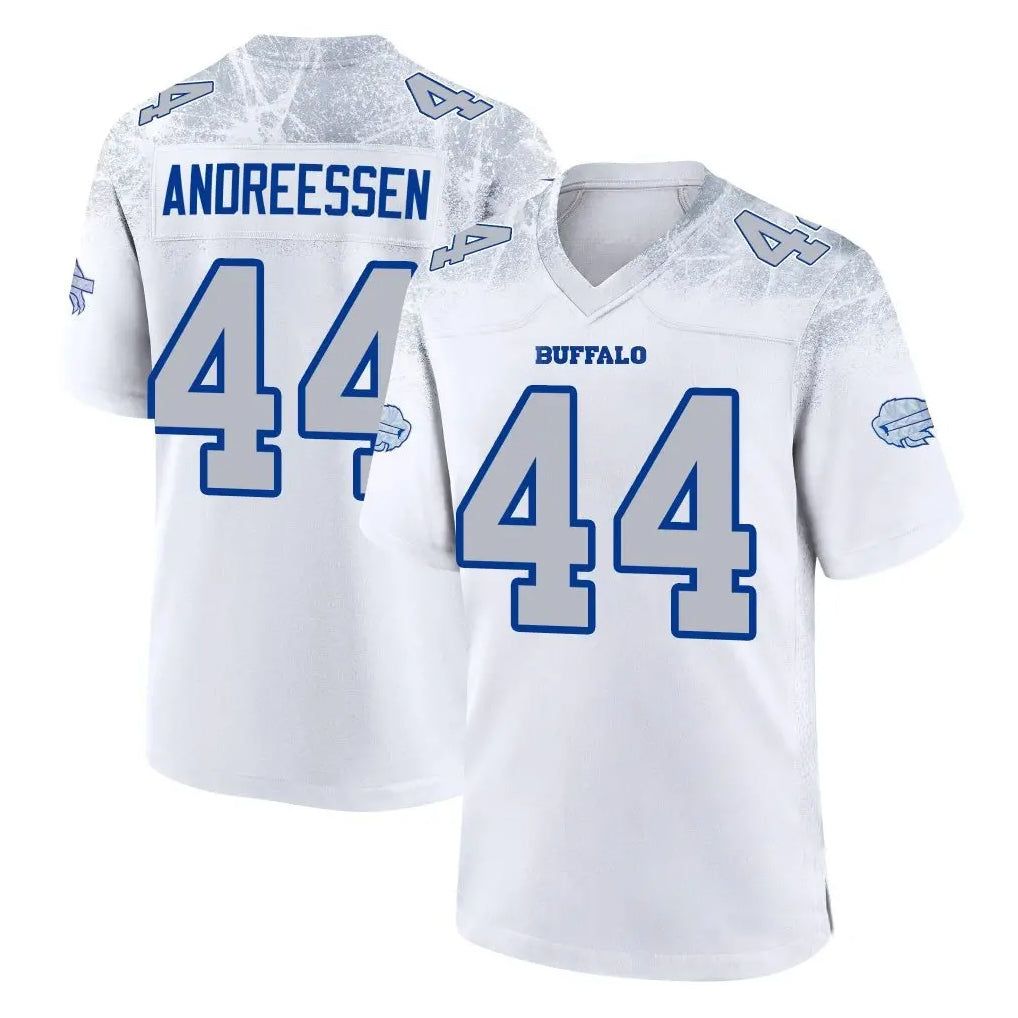 B.Bills #44 Joe Andreessen Player White Rivalries Collection Edoa Stitched Jerseys