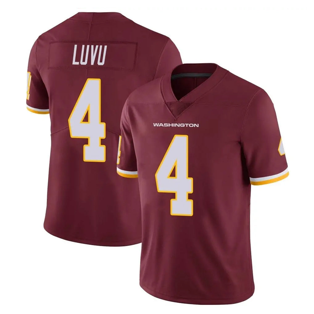 W.Commanders #4 Frankie Luvu Player Burgundy Limited Team Color Vapor Untouchable Home Game Edoa Stitched Jerseys