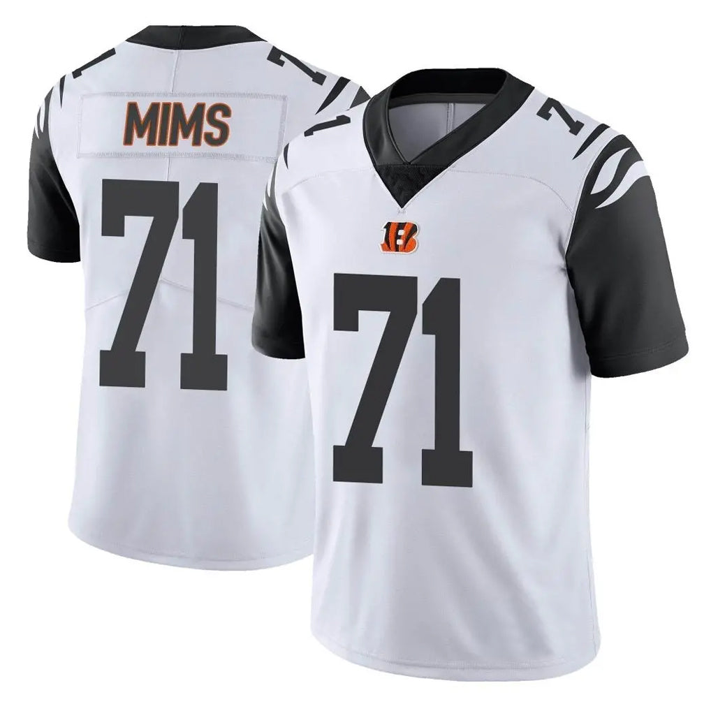 C.Bengals #71 Amarius Mims Player White Color Rush Vapor Untouchable Limted Home Game Edoa Stitched Jerseys