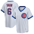 C.Cubs #6 Matt Shaw Player White T-shirt Cooperstown Collection Limited Edoa Stitched Jerseys