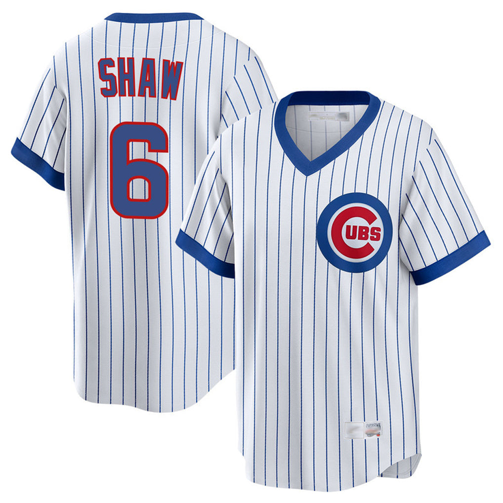 C.Cubs #6 Matt Shaw Player White T-shirt Cooperstown Collection Limited Edoa Stitched Jerseys