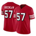 SF.49ers #57 Dre Greenlaw Player Red Limited Alternate Vapor F.U.S.E. Home Game Edoa Stitched Jerseys