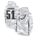 P.Eagles #51 Cam Jurgens Player Arctic Camo Salute to Service Pullover Hoodies Limited Game Edoa Stitched Jerseys