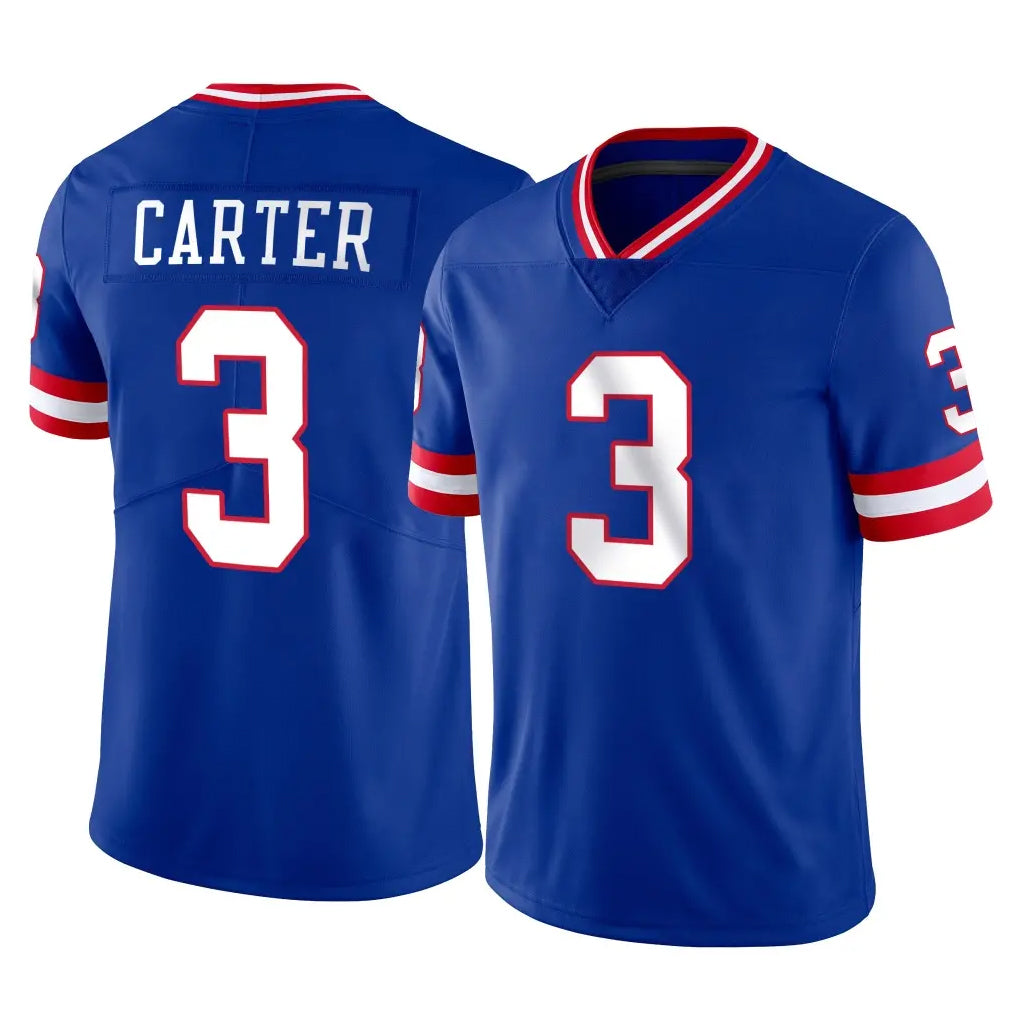 NY.Giants #3 Abdul Carter Player Royal Classic Vapor Home Game Edoa Stitched Jerseys