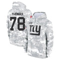 NY.Giants #78 Andrew Thomas Player Arctic Camo Salute to Service Pullover Hoodies Limited Game Edoa Stitched Jerseys