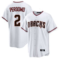 A.Diamondbacks #2 Geraldo Perdomo Player White Home Game Edoa Stitched Jerseys