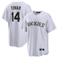 C.Rockies #14 Ezequiel Tovar Player White Game Home Edoa Stitched Jerseys