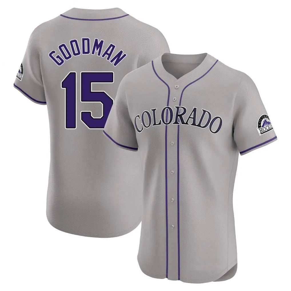 C.Rockies #15 Hunter Goodman Player Gray Limited Elite Home Edoa Stitched Jerseys