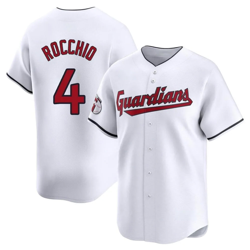 C.Guardians #4 Brayan Rocchio Player White Limited Home Edoa Stitched Jerseys