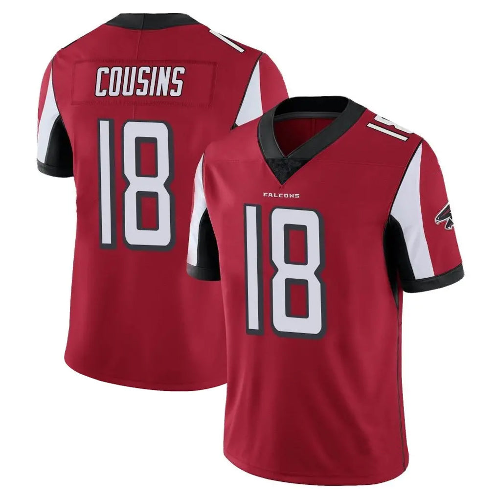 A.Falcons #18 Kirk Cousins Player Red Color Vapor Untouchable Limited Home Game Edoa Stitched Jerseys