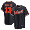 D.Tigers #13 Dillon Dingler Player Navy Home Game Edoa Stitched Jerseys