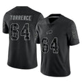 B.Bills #64 O'Cyrus Torrence Player Black RFLCTV Limited Edoa Stitched Jerseys