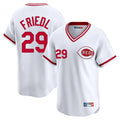 C.Reds #29 TJ Friedl Player White Cooperstown Collection Limited T-shirt Home Edoa Stitched Jerseys