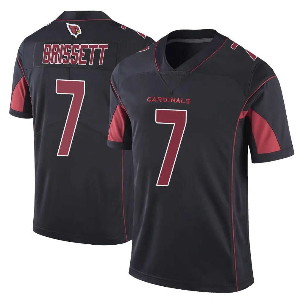 A.Cardinals #7 Jacoby Brissett Player Black Limited Color Rush Vapor Untouchable Home Game Edoa Stitched Jerseys