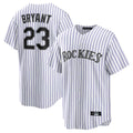 C.Rockies #23 Kris Bryant Player White Game Home Edoa Stitched Jerseys