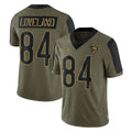C.Bears #84 Colston Loveland Player Olive Salute to Service Limited Edoa Stitched Jerseys