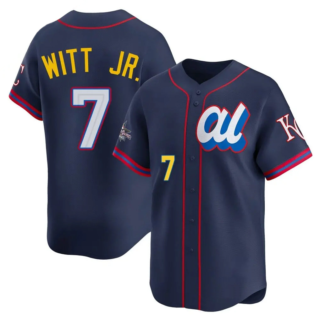 KC.Royals #7 Bobby Witt Jr. Player Navy Limited American League All-Star Edition Edoa Stitched Jerseys