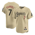 A.Diamondbacks #7 Corbin Carroll Player Tan City Connect Limited Home Game Edoa Stitched Jerseys
