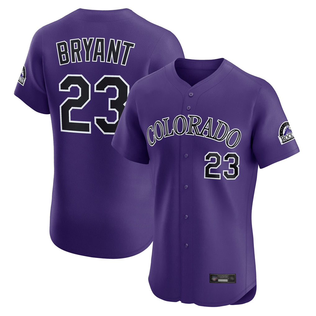 C.Rockies #23 Kris Bryant Player Purple Limited Elite Home Edoa Stitched Jerseys