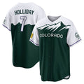 C.Rockies #7 Matt Holliday Player Green City Connect Home Game Edoa Stitched Jerseys