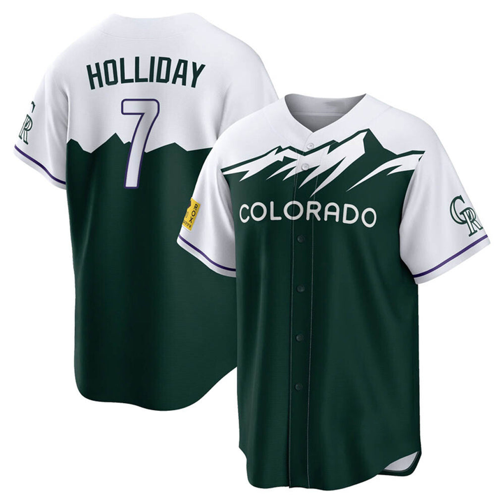 C.Rockies #7 Matt Holliday Player Green City Connect Home Game Edoa Stitched Jerseys