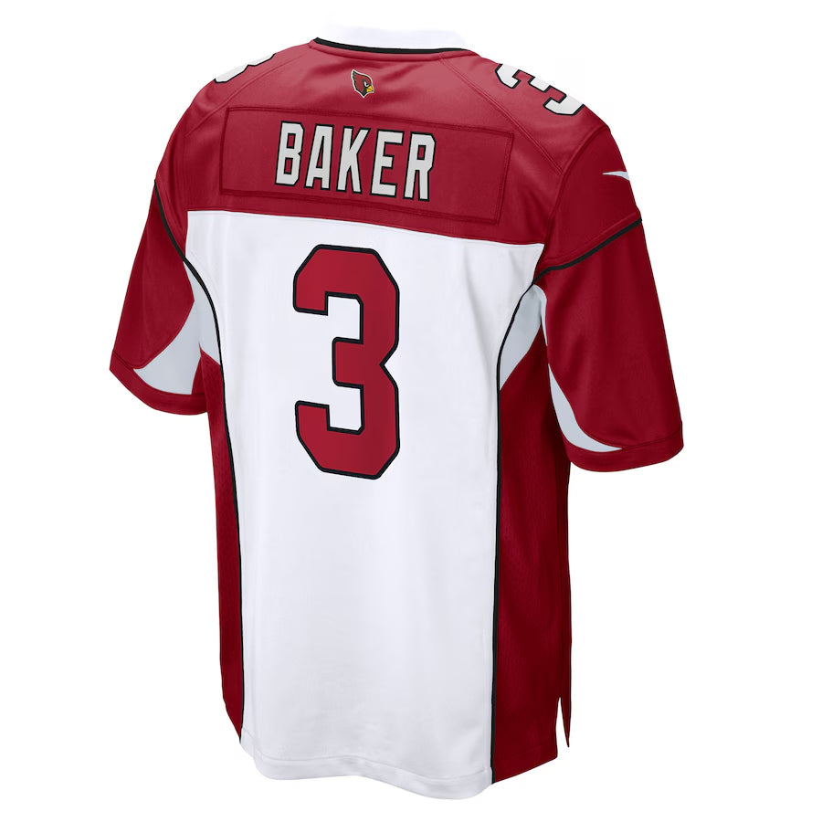 A.Cardinals #3 Budda Baker Player White-Red Home Game Edoa Stitched Jerseys