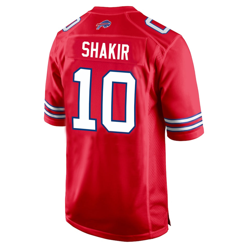 B.Bills #10 Khalil Shakir Player Red Home Game Edoa Stitched Jerseys
