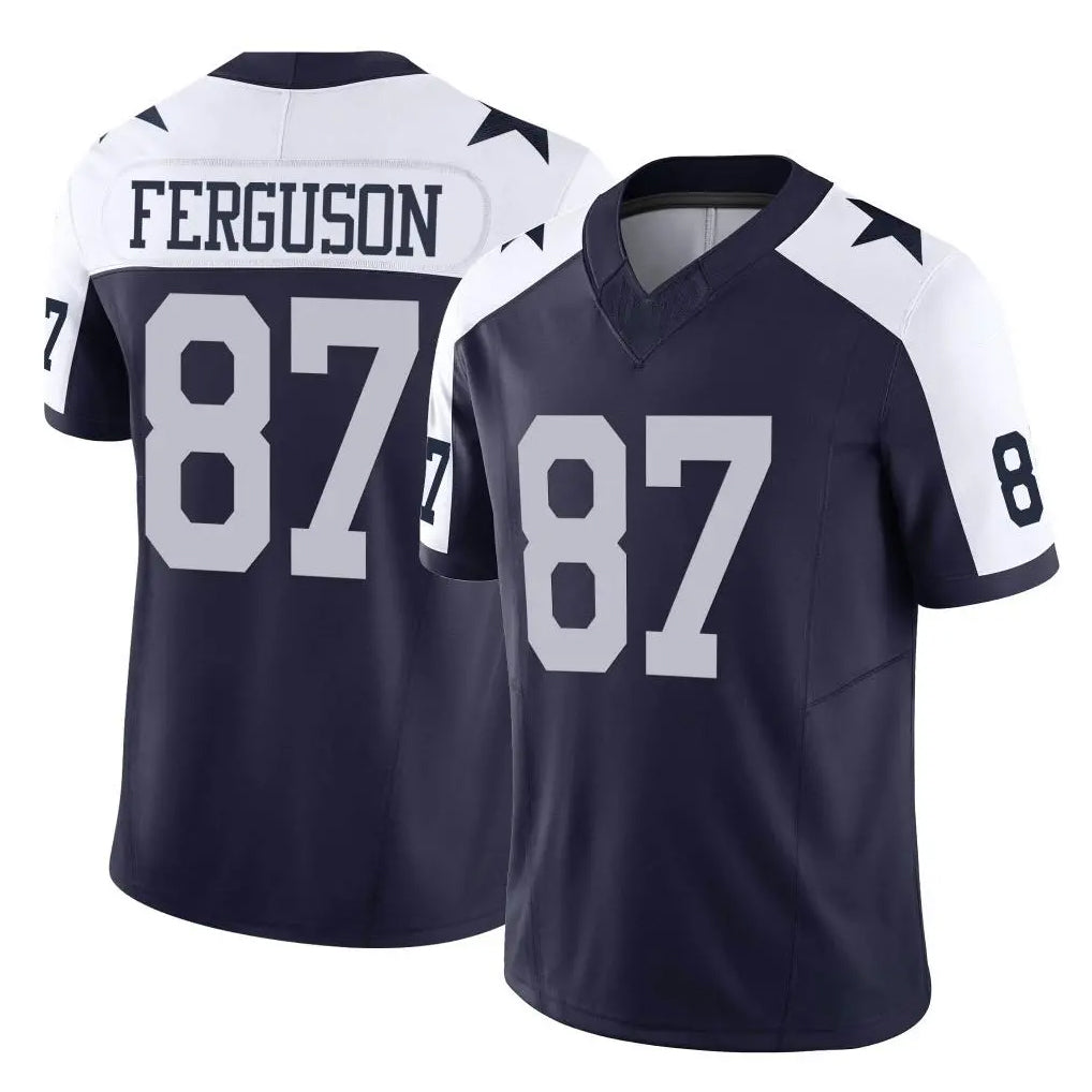 D.Cowboys #87 Jake Ferguson Player Navy-White Limited Alternate Vapor F.U.S.E. Home Game Edoa Stitched Jerseys