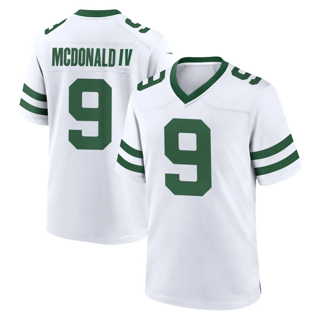 NY.Jets #9 Will McDonald IV Player White Legacy Home Game Edoa Stitched Jerseys