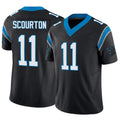 C.Panthers #11 Nic Scourton Player Black Vapor F.U.S.E. Limited Edoa Stitched Jerseys