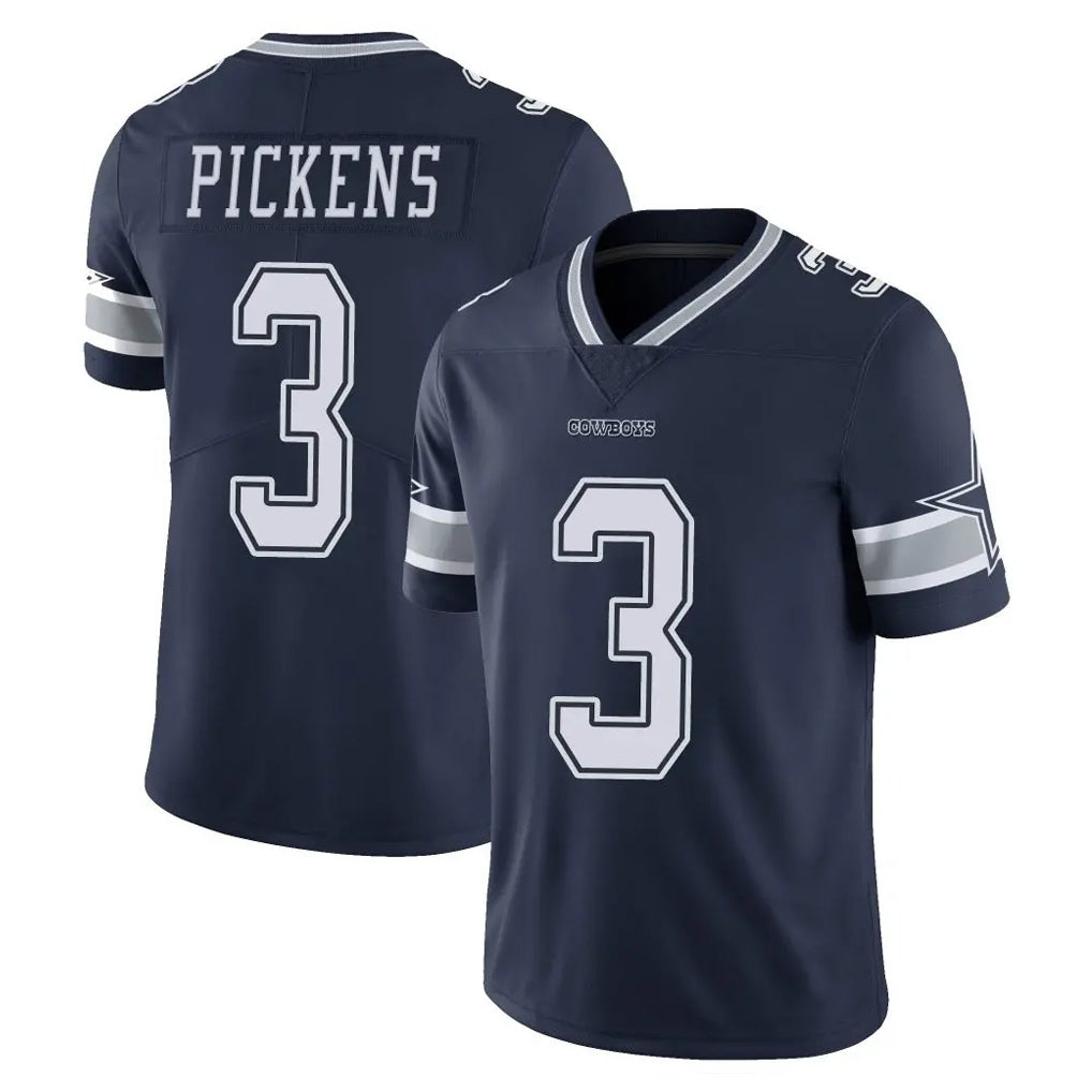 D.Cowboys #3 George Pickens Player Navy Vapor Untouchable Limited Home Game Edoa Stitched Jerseys