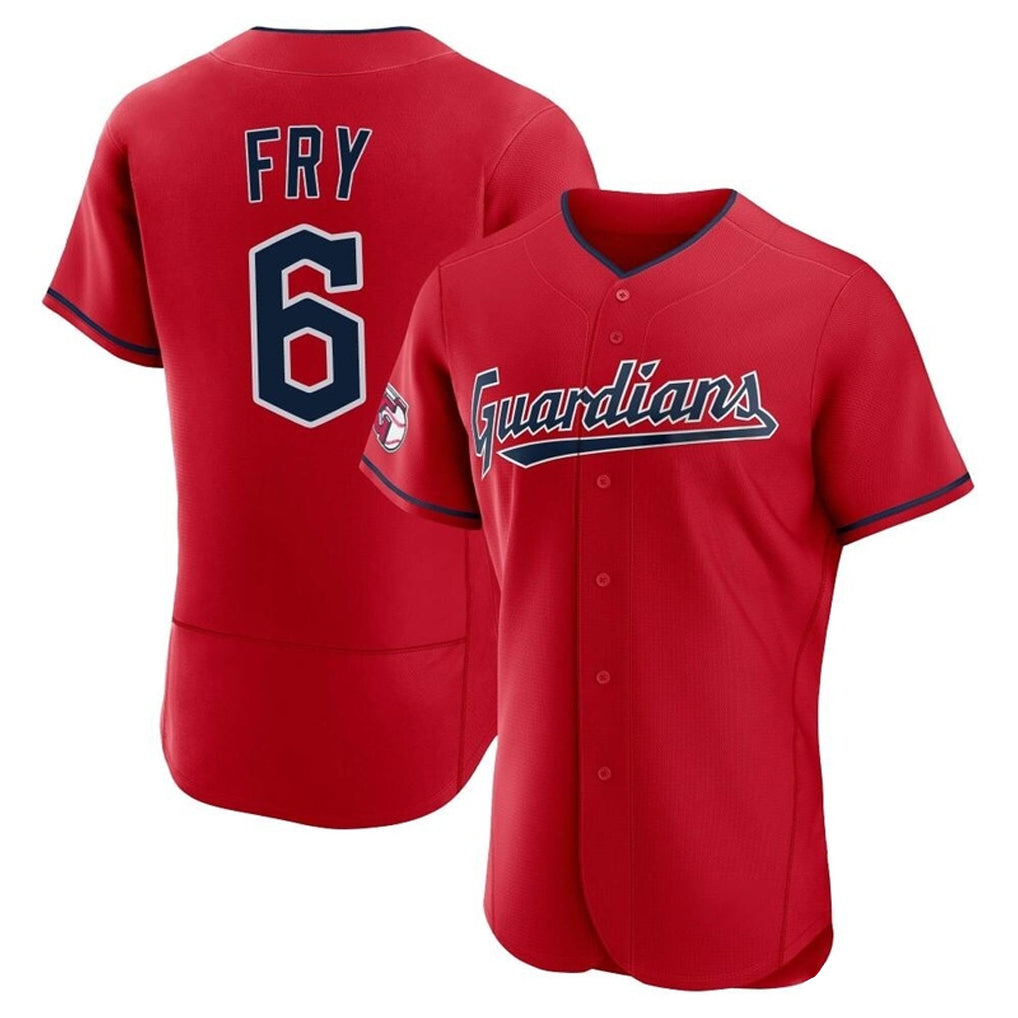 C.Guardians #6 David Fry Player Red Limited Elite Home Edoa Stitched Jerseys