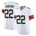 C.Browns #22 Dylan Sampson Player White Vapor F.U.S.E. Limited Home Game Edoa Stitched Jerseys