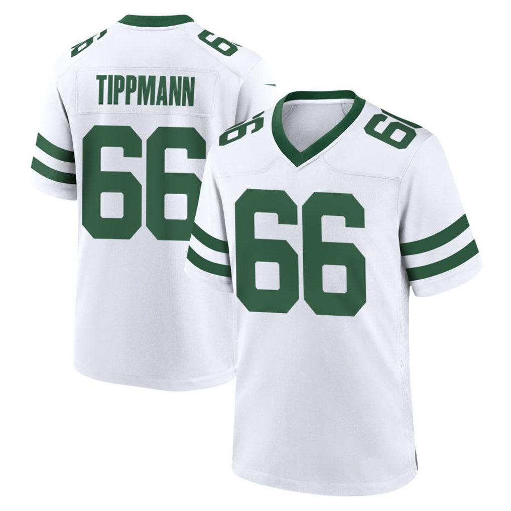 NY.Jets #66 Joe Tippmann Player White Legacy Home Game Edoa Stitched Jerseys