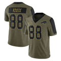 B.Bills #88 Dawson Knox Player Olive Salute To Service Limited Game Edoa Stitched Jerseys