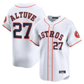 H.Astros #27 Jose Altuve Player White Home Limited Edoa Stitched Jerseys